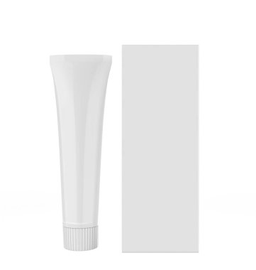 Cosmetic Tube Set.Cosmetic, Cream, Tooth Paste, Glue White Plastic Tubes for Packaging Realistic. 3d Illustration