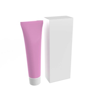 Cosmetic Tube Set.Cosmetic, Cream, Tooth Paste, Glue White Plastic Tubes for Packaging Realistic. 3d Illustration