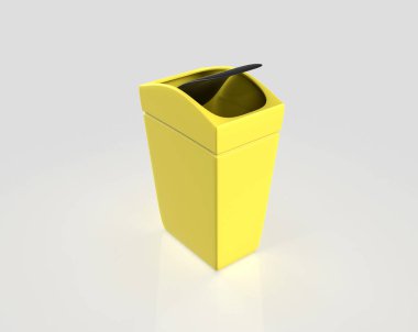 Touch Bin isolated on white background. 3d illustration 
