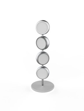 blank signboards with pole stand blank mock up signage boards. 3d illustration