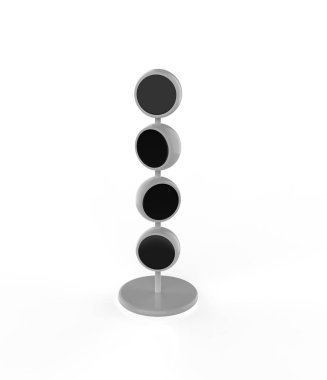 blank signboards with pole stand blank mock up signage boards. 3d illustration