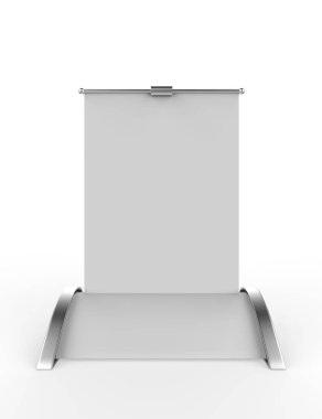 A4 A3 Pvc Pp kağıt masa üstü set stand Mini Rulo Afiş,Pull Up Banner Stand, Masa Afiş Standı,Banner Standları Ürün. 3d render illüstrasyon