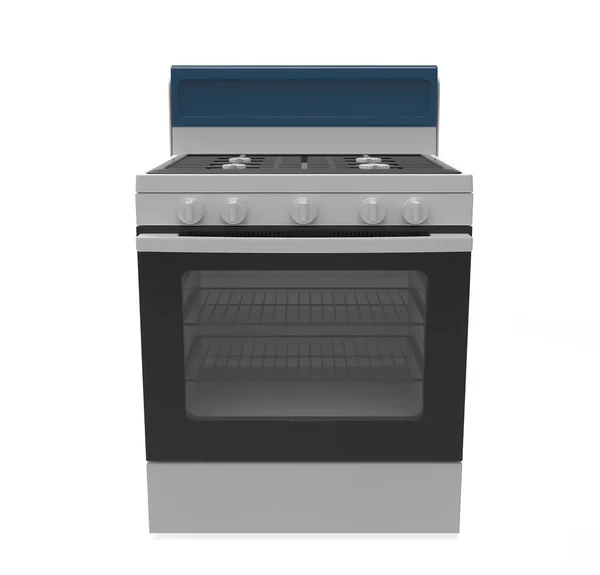 Stainless Steel Burners Gas Cooking Range Illustration — Stock Photo, Image