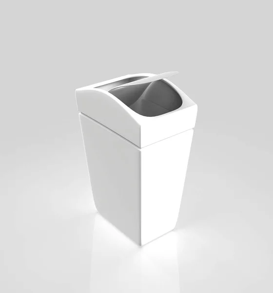 Touch Bin Isolated White Background Illustration — 图库照片