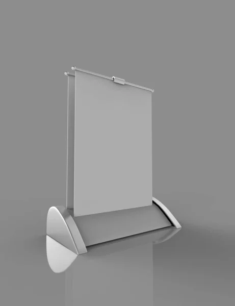 Pvc Papier Tischplatte Set Stand Mini Roll Banner Hochziehen Banner — Stockfoto