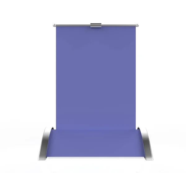 Pvc Carta Tavolo Top Set Stand Mini Roll Banner Pull — Foto Stock