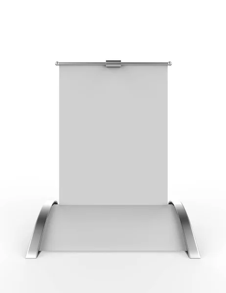Pvc Papier Tischplatte Set Stand Mini Roll Banner Hochziehen Banner — Stockfoto