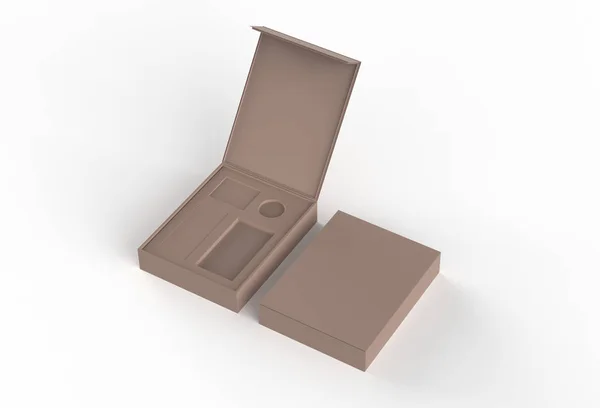 隔離された背景に空白のパッケージボックス 3Dイラスト — ストック写真
