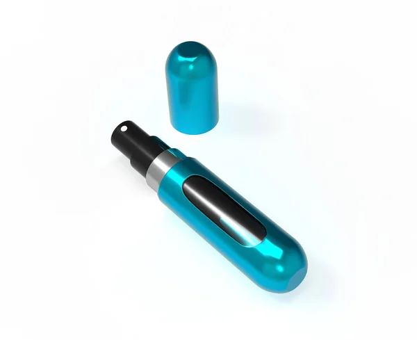 Parfym Atomizers Mall Realistisk Sprayfodral För Doft Öppen Förpackning Isolerad — Stockfoto