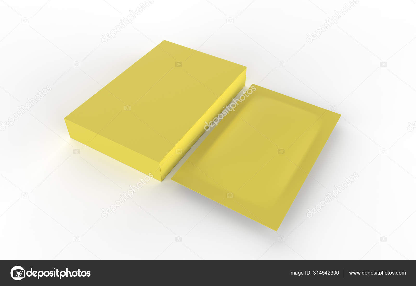 Download Kraft Paper Box Matte Sachet Mock White Background Illustration Stock Photo Image By C Designkida 314542300