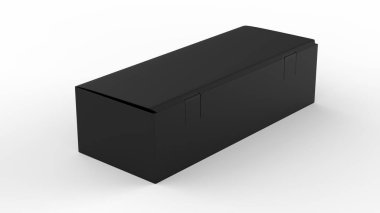 Çay poşeti boş kağıt kutu, dikdörtgen çay poşetleriyle dolu karton kutu. Gıda ürünleri reklamları şablon oluşturur. 3d illüstrasyon