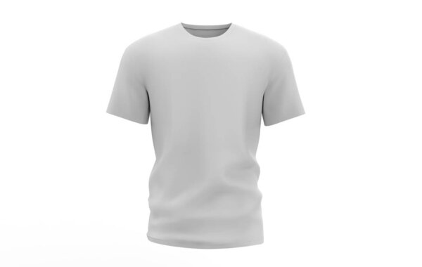 round collared shirt mock up template, isolated on white, plain t-shirt mock up. design presentation for print. 3d illustration