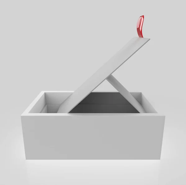 Realistisk Package Cardboard Sliding Box Vit Bakgrund För Små Föremål — Stockfoto