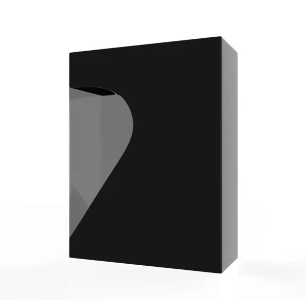 Moderne Software Produktpaketbox Mit Fenster Für Dvd Oder Disk Attrappe — Stockfoto