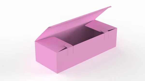 Theeverpakking Blanco Papieren Doos Kartonnen Container Vol Rechthoekige Theezakjes Reclame — Stockfoto