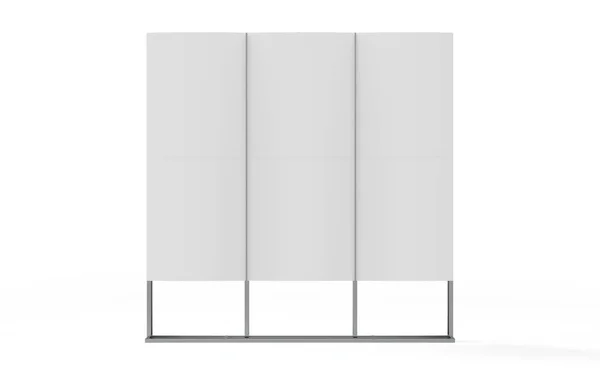 現実的な3Dレンダリングライトボックス 広告白い背景に白い背景にスタンドテンプレート — ストック写真