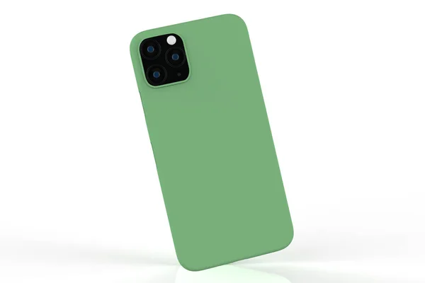 İzole edilmiş beyaz arka planda iPhone 11 veya iphone max pro Phone davası. Montaj ya da tasarımın için mobil kapak. 3d illüstrasyon