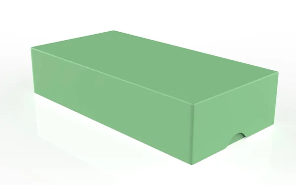 Mock Original Box Opakowanie Design Candy Snack Isolated White Background — Zdjęcie stockowe