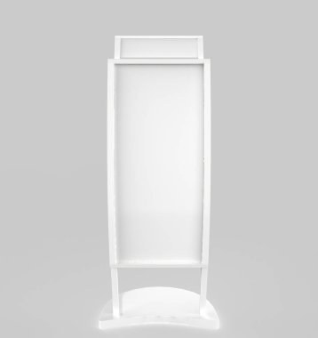 Boş Ekran Reklam Standı. 3d illüstrasyon