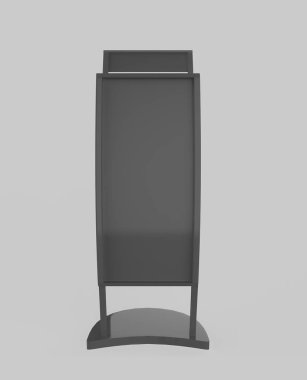 Boş Ekran Reklam Standı. 3d illüstrasyon