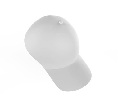 Beyaz arka planda beyzbol şapkası. 3d illüstrasyon