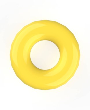 Yüzme halkaları beyaz arka planda izole. 3d illüstrasyon 