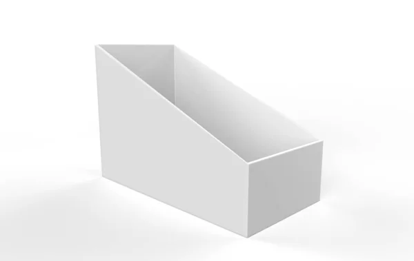 Leere Box Attrappe Auf Weißem Hintergrund Illustration — Stockfoto