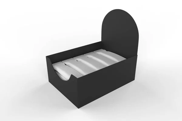 スナックバーの表示ボックスのモックアップ 3Dイラスト — ストック写真