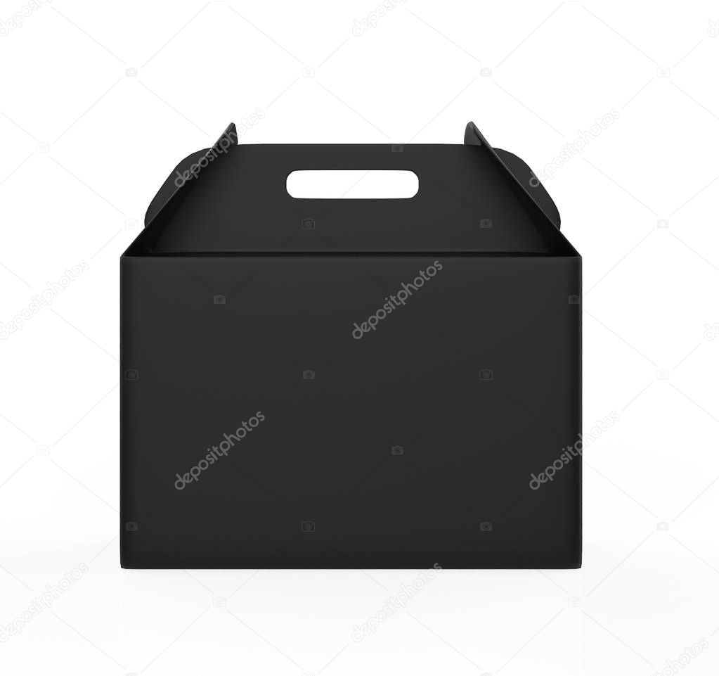 Realistic take away food box mock up set 3d illustration. cardboard carry package, product container, empty food box. Take away food box template.