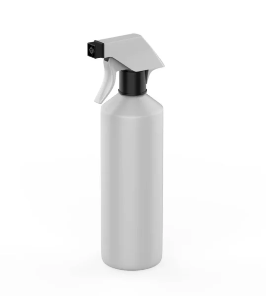 Spray Pistol Cleaner Bottiglia Plastica Isolata Sfondo Bianco Pronto Tuo — Foto Stock