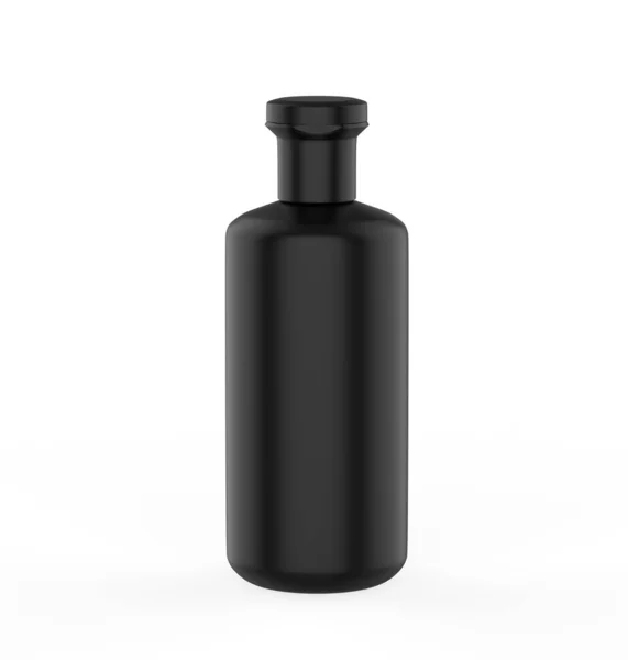 在白色背景上隔离的塑料瓶 用于凝胶 洗发水 泡沫浴的液体容器 美容品包3D说明 — 图库照片