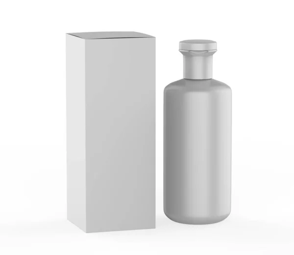 Beyaz arka planda izole edilmiş kozmetik plastik şişe. Jöle, losyon, krem, şampuan, banyo köpüğü için sıvı konteynır. Güzellik ürünleri paketi. 3d illüstrasyon