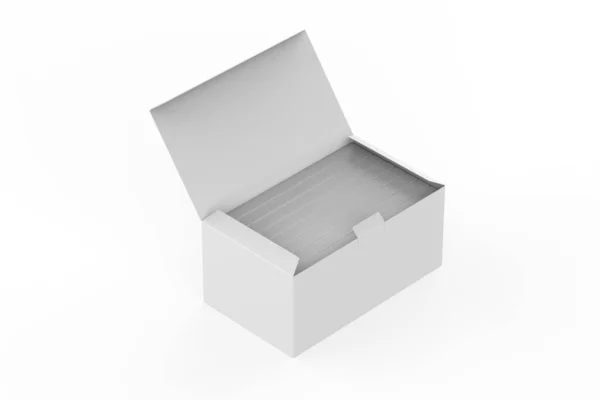 大きな箱の横に小さな医療面マスクボックス 3Dイラスト — ストック写真