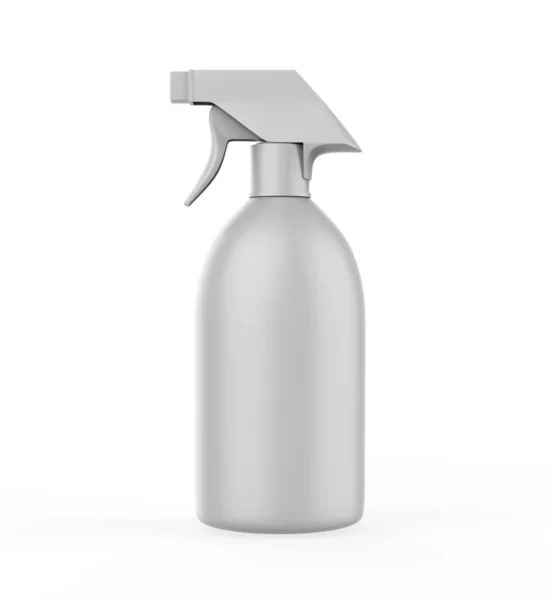 Spray Pistol Cleaner Bottiglia Plastica Isolata Sfondo Bianco Pronto Tuo — Foto Stock