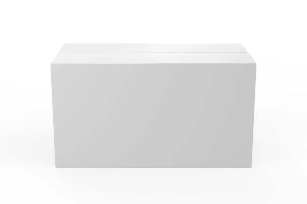 Karton Kutular Posta Kutuları Beyaz Arkaplanda Izole Edilmiş Gerçekçi Tasvirler — Stok fotoğraf
