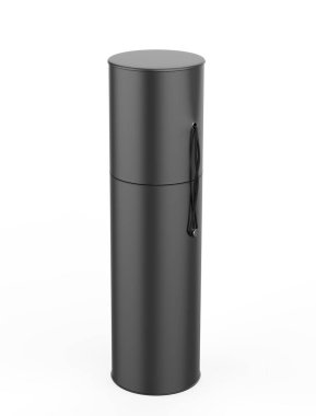 Beyaz arka planda izole edilmiş parlak alkol tüpü. 3d illüstrasyon