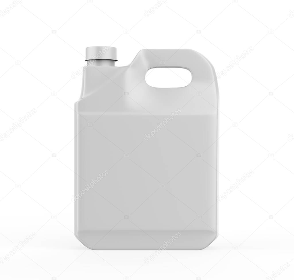 plastic gallon, Jerry can isolated on a white background. 3d illustration