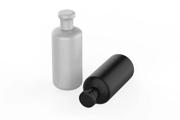 Cosmetische Plastic Fles Geïsoleerd Witte Achtergrond Vloeibare Container Voor Gel — Stockfoto