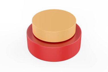 Kozmetik kavanozu beyaz arkaplanda izole edilmiş - 3d illüstrasyon