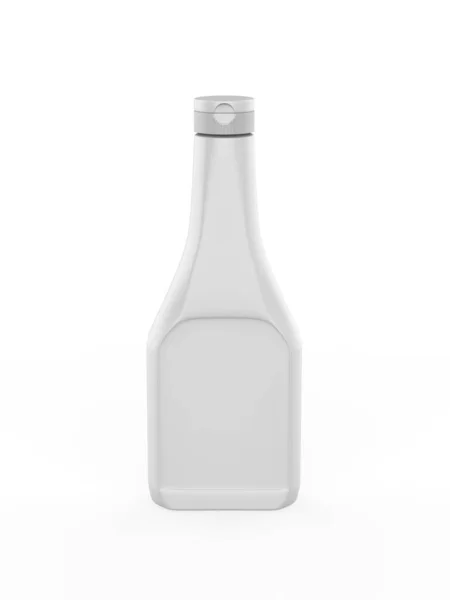 Blanco Plastic Ketchup Saus Fles Voor Branding Modelleren Illustratie — Stockfoto