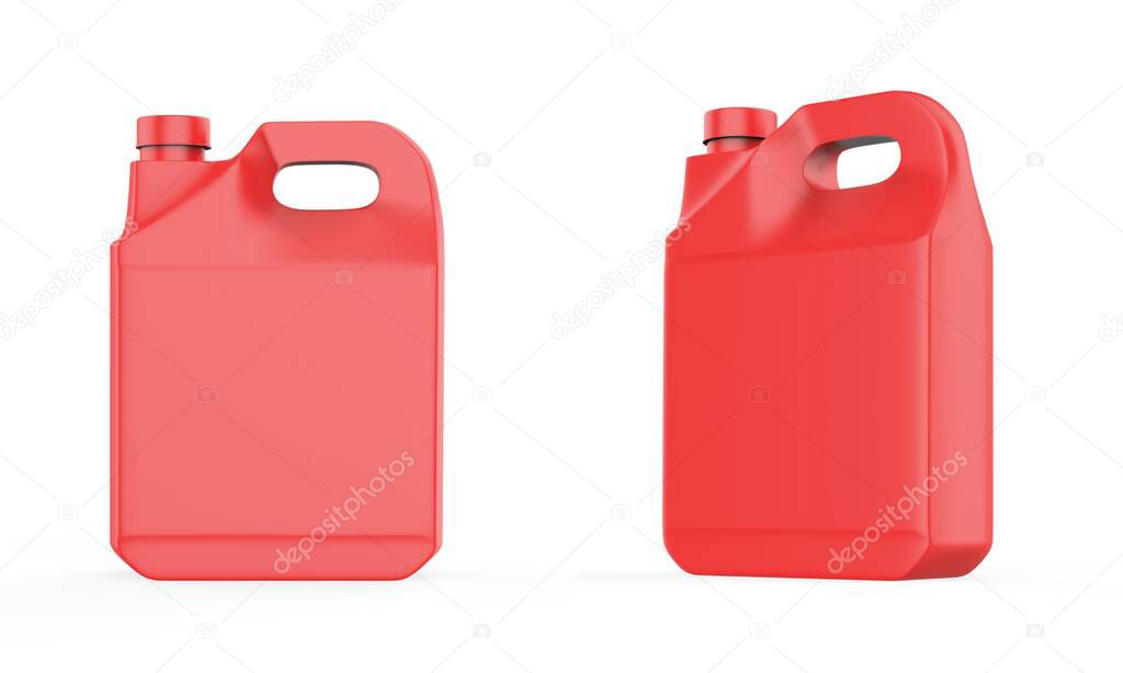 plastic gallon, Jerry can isolated on a white background. 3d illustration