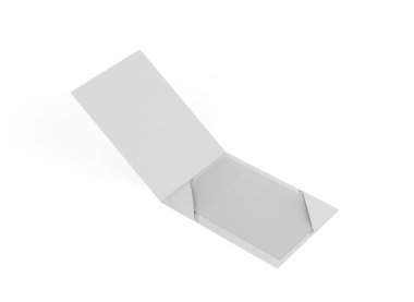 Kağıt kitapçığı içinde boş plastik kart modeli, müşteri sadık broşür zarfı. 3d oluşturma