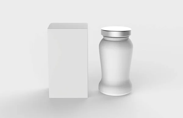 Realistic Blank Plastic Bottle White Background Illustration — Stock Photo, Image