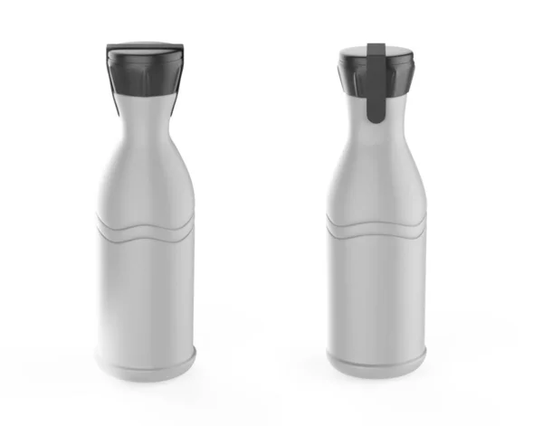 Plastic Sap Fles Merk Concept Geïsoleerd Witte Achtergrond Illustratie — Stockfoto