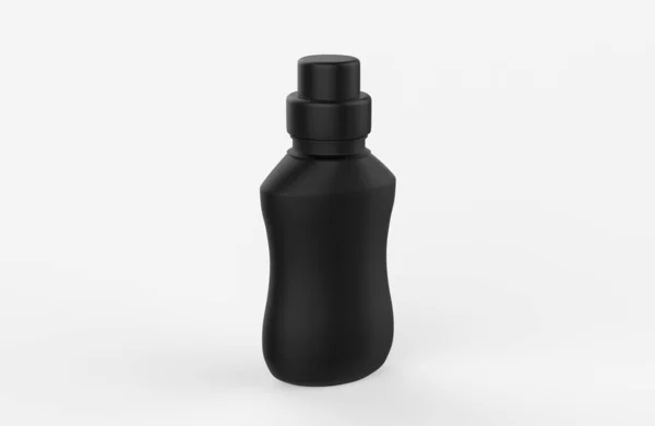Matte Plastic Drink Bottle Коробкою Ізольованою Білому Тлі Ілюстрація — стокове фото