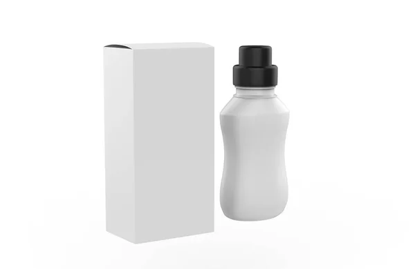 Matowe Plastikowe Butelki Drink Pudełka Izolowane Białym Tle Ilustracja — Zdjęcie stockowe