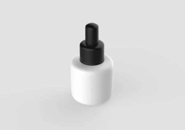 Editable Cuentagotas Botella Tapa Contiene Malla Precisa Para Envolver Diseño —  Fotos de Stock