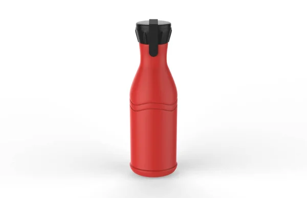 Plastic Sap Fles Merk Concept Geïsoleerd Witte Achtergrond Illustratie — Stockfoto