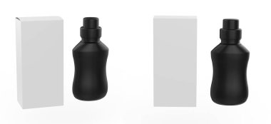 Matte Plastik İçki Şişesi beyaz arka planda izole edilmiş. 3d illüstrasyon