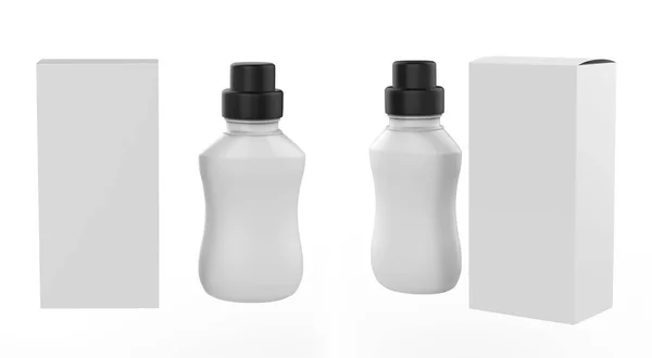 Garrafa Bebida Plástica Fosca Isolada Fundo Branco Ilustração — Fotografia de Stock